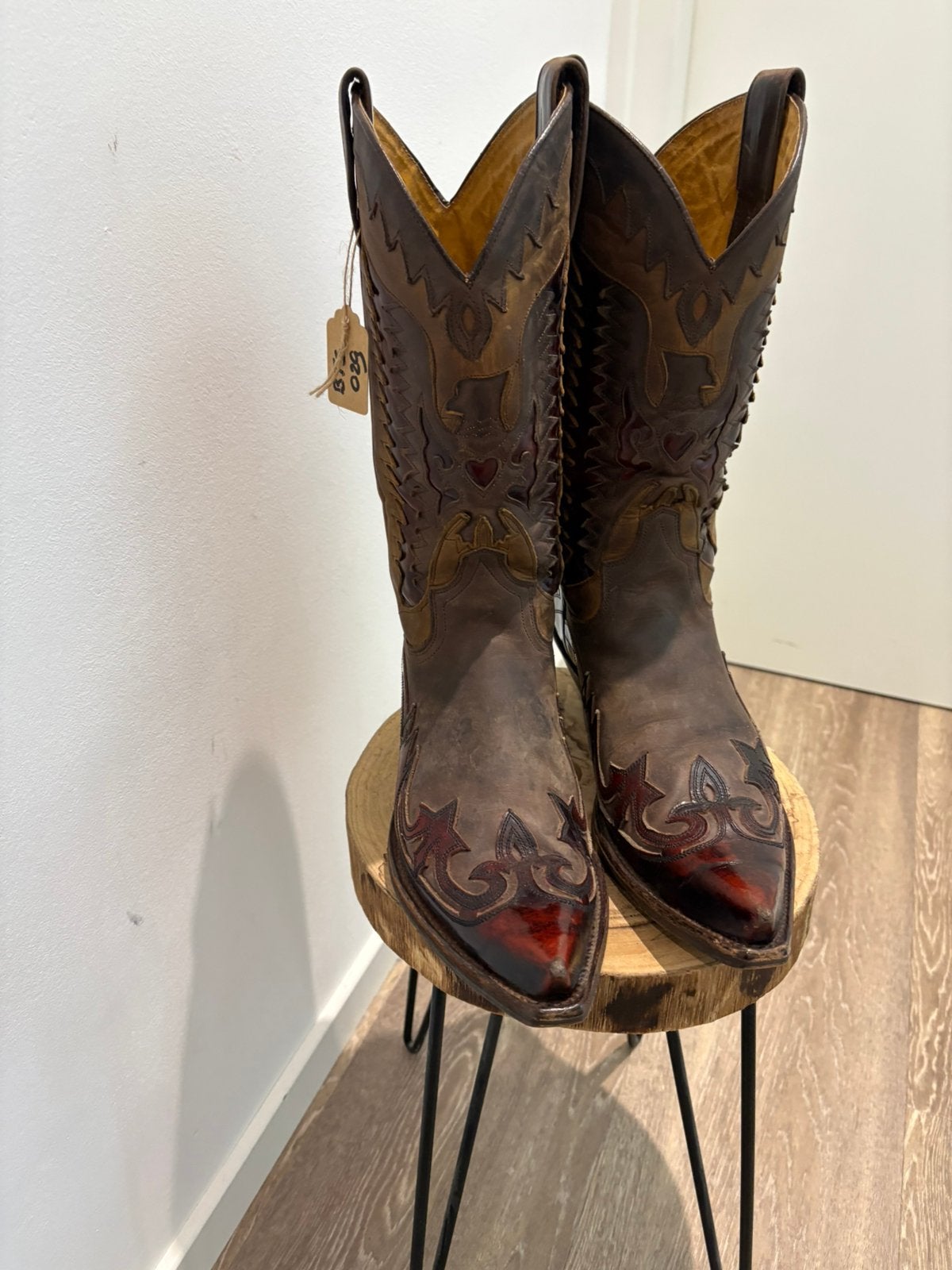 Sendra boots cowboylaarzen mt 43 bruin met fuchsia accenten, Bruin, ., Boots, Ophalen of Verzenden