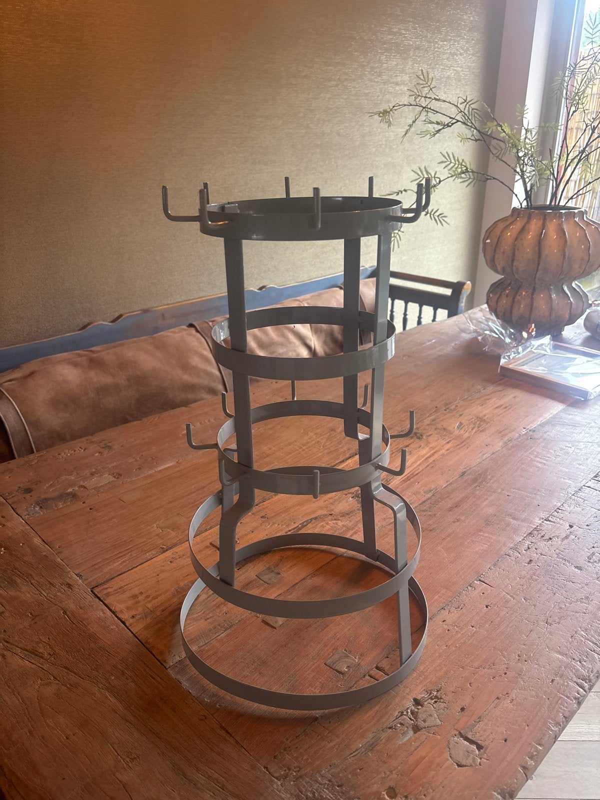 Brocante landelijke mokkenrek, Ophalen, Gebruikt