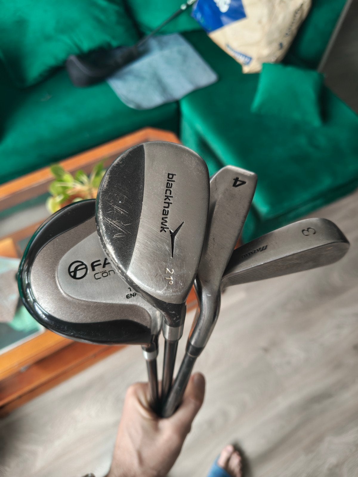 Diverse golfclubs: Mizuno, Nike, Blackhawk, Fazer, Sport en Fitness, Golf, Gebruikt, Set, Mizuno, Ophalen