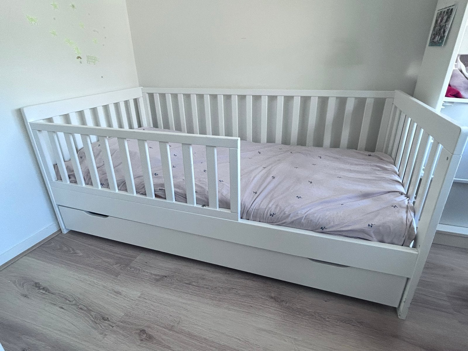 Petit Amélie kinderbed met lade en Aerosleep topdek, Ophalen, Gebruikt, 70 tot 85 cm, 140 tot 160 cm