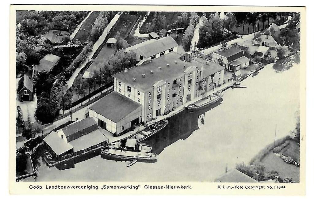 Giessen-Nieuwkerk - Coop. Landbouwvereniging Samenwerking, Verzamelen, Ansichtkaarten | Nederland, Verzenden, 1920 tot 1940, Ongelopen