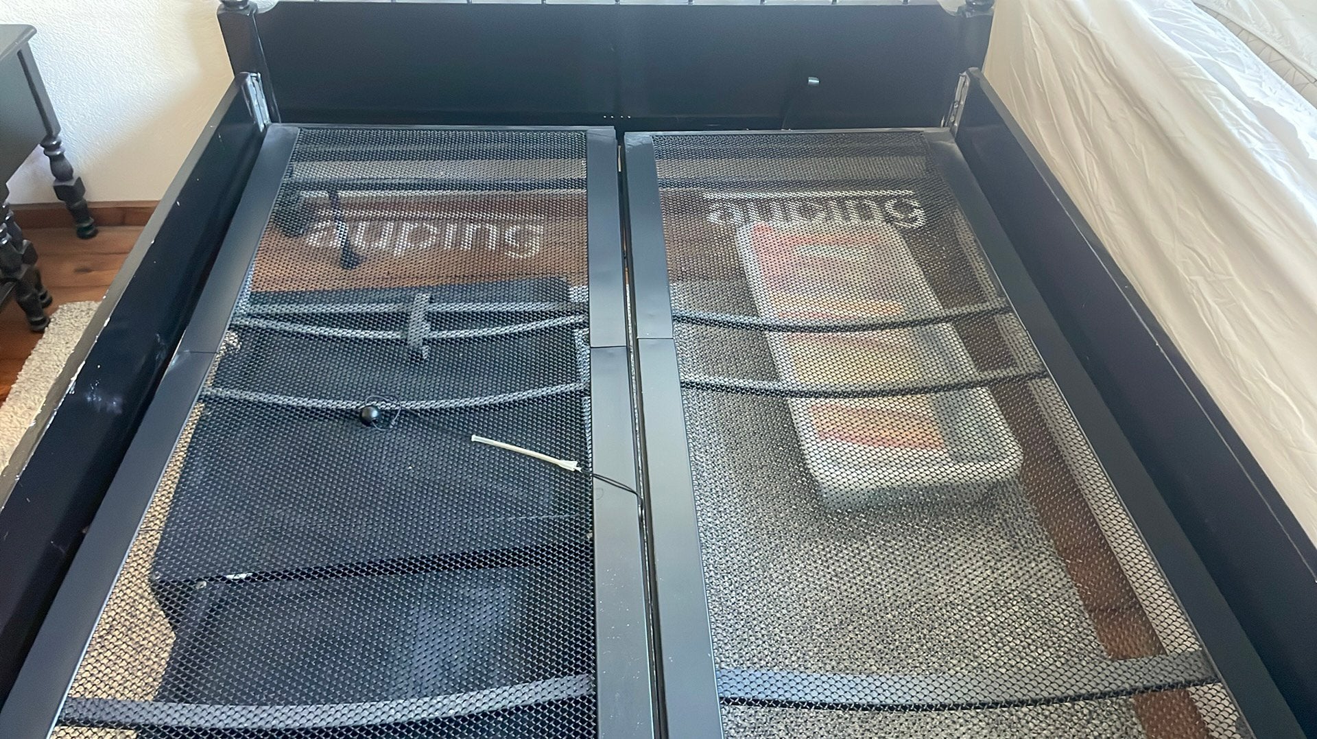 2 auping spiraalbodems 80-200. 1 handverstelbaar, 1 gasveer., Ophalen, Eenpersoons, Zo goed als nieuw, 80 cm