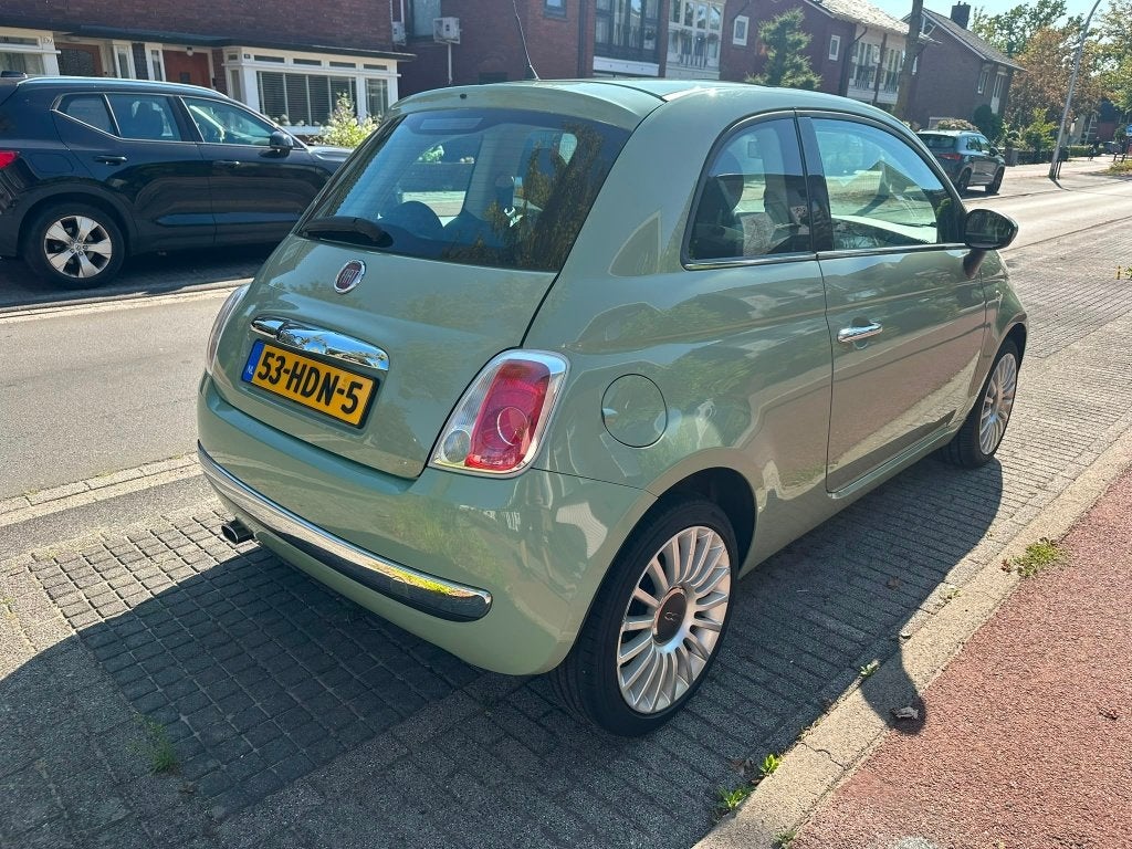 Fiat 500 1.2 | Airco | Panoramadak | Unieke kleur | 16 inch, Voorwielaandrijving, Stof, 1242 cc, 4 cilinders