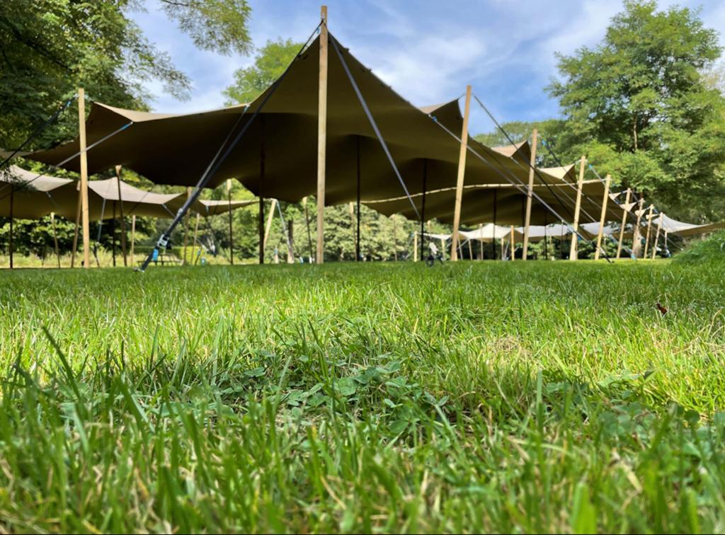 Te huur professionele nieuwe Stretchtent 7,5 X 10 meter, Ophalen of Verzenden, 8 meter of meer, 6 meter of meer, Overige typen