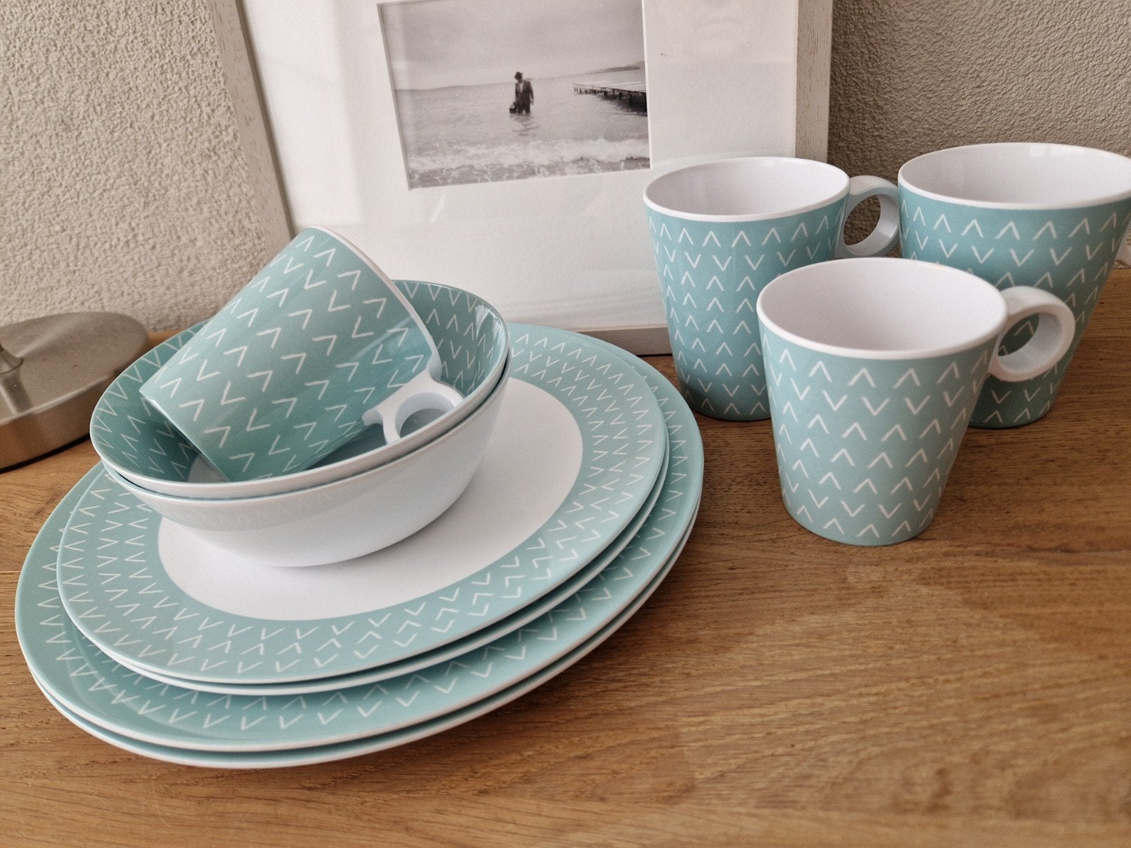 mepal flow servies 'arrow ' 2 pers, Caravans en Kamperen, Kampeeraccessoires, Ophalen of Verzenden
