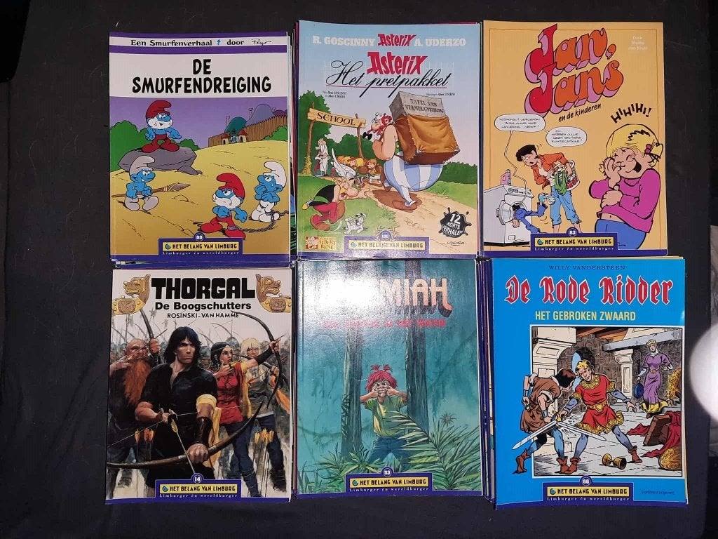 98x Het Belang van Limburg 50 euro weg is weg, Boeken, Meerdere stripboeken, Ophalen of Verzenden, Gelezen