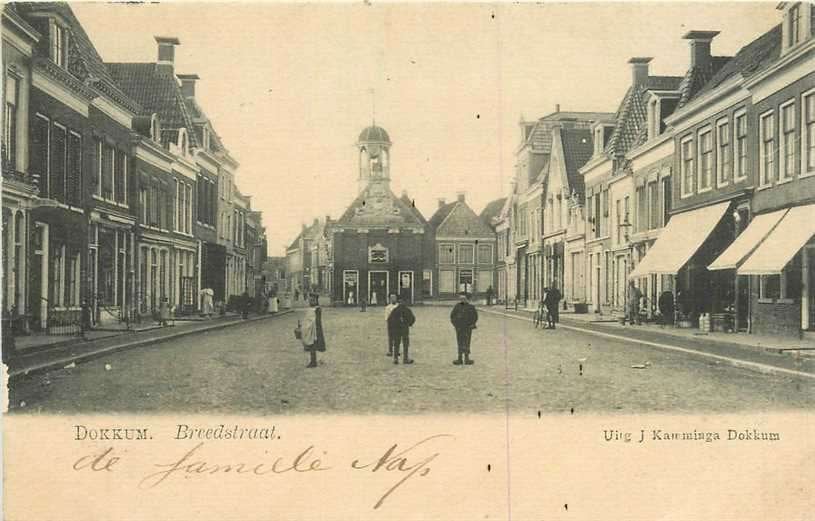 380-730-025 Dokkum Breedstraat, Verzenden, Voor 1920, Friesland