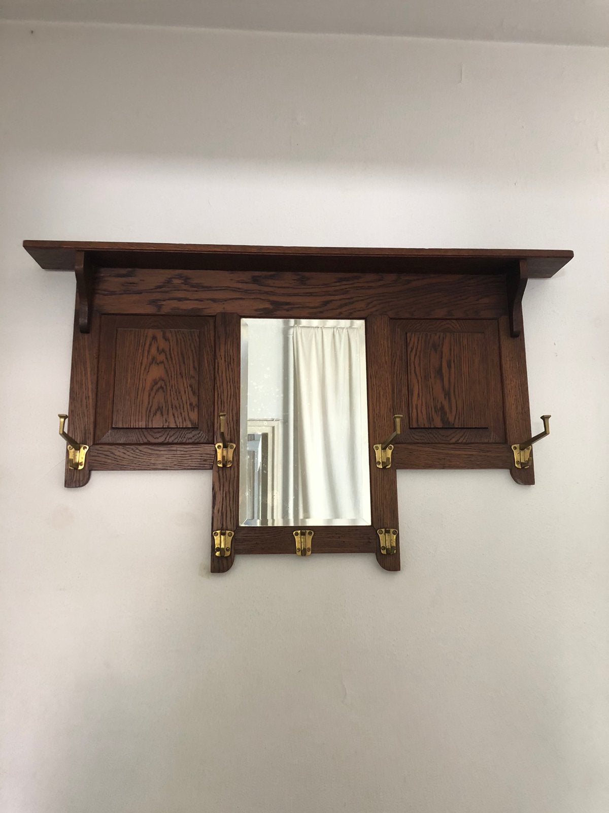 Kapstok met spiegel ART DECO, Gebruikt, Minder dan 100 cm, Hout, Ophalen