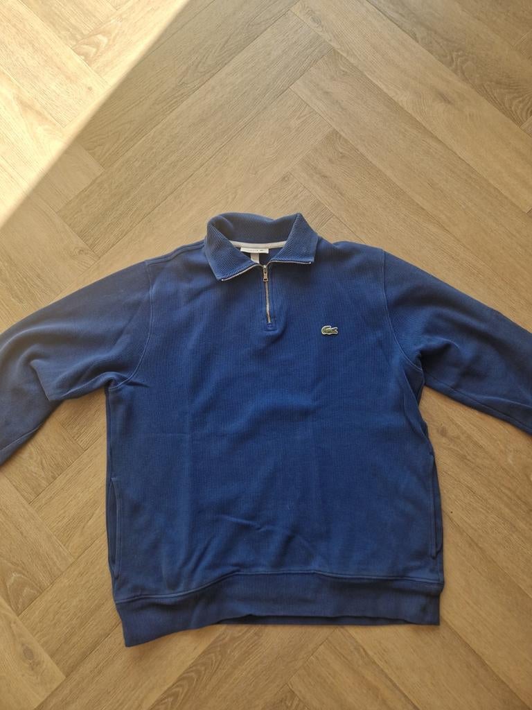 Lacoste sweater met rits - Blauw, Lacoste, Ophalen of Verzenden, Gedragen, Maat 48/50 (M)