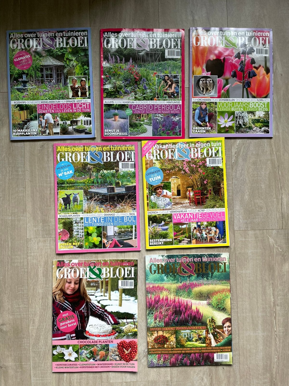 7 dikke tijdschriften Groei en Bloei, Ophalen of Verzenden, Zo goed als nieuw, Tuinieren en Tuinplanten