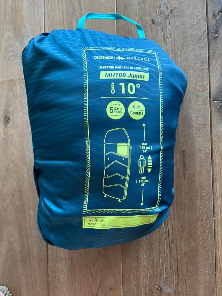 Decathlon Quechua slaapzak MH100 Junior verstelbaar, Ophalen of Verzenden, Zo goed als nieuw