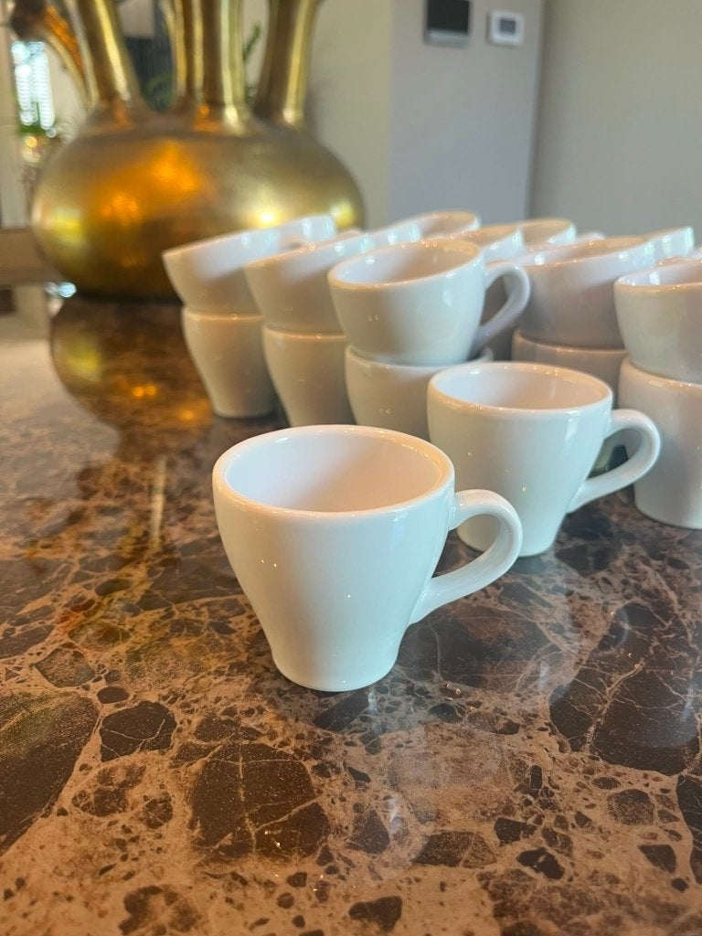 partij espresso kopjes servies, schotels, kopjes horeca, Huis en Inrichting, Keuken | Servies, Ophalen, Porselein, Overige stijlen