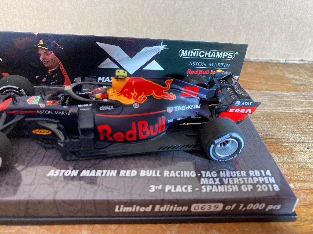 ✅ Max Verstappen 1:43 3rd Place Spanish GP 2018 editie 35, Ophalen of Verzenden, Nieuw, Formule 1