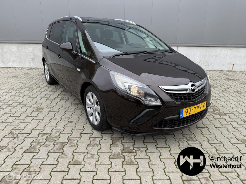 Opel Zafira Tourer 1.4 Edition Navi Parkeersensoren 140PK!, 4 cilinders, Bruin, Origineel Nederlands, Bedrijf