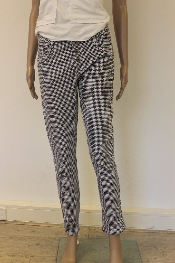 Jewelly zwart/witte broek maat M/38, Maat 38/40 (M), ., Zwart, Zo goed als nieuw