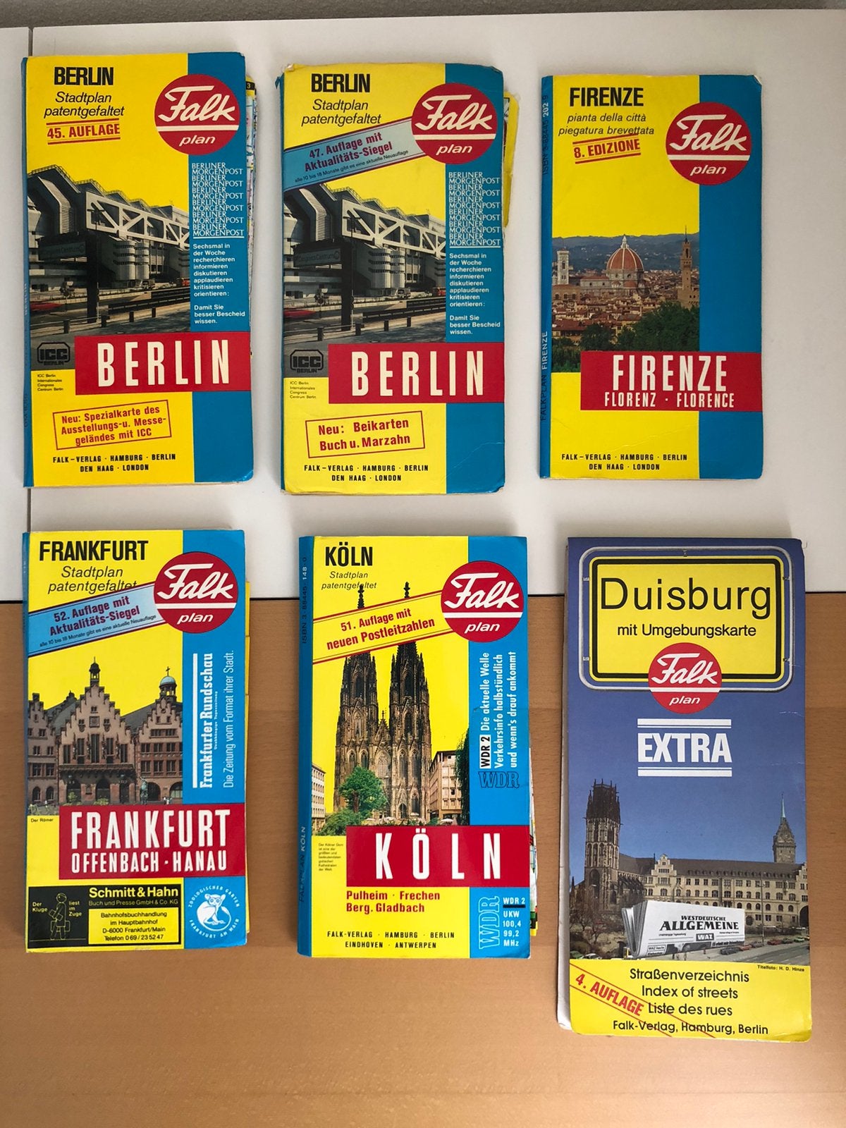 Falk plan Stadsplattegrond oa Berlijn-Florence-Frankfurt, Gelezen, Falkplan, Overige typen, Ophalen of Verzenden