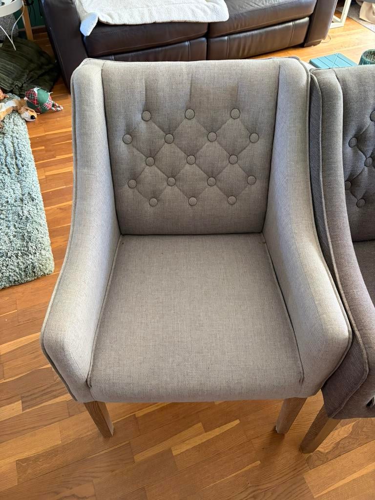 Eettafel stoelen 4 stuks, Huis en Inrichting, Fauteuils, Zo goed als nieuw, Stof, 50 tot 75 cm, Minder dan 75 cm, Ophalen