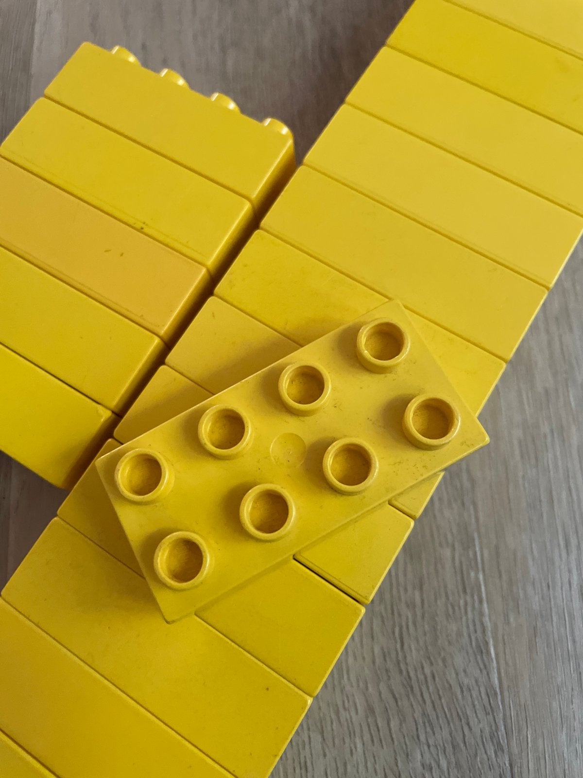 Lego Duplo blokjes geel - 8 noppen - gebruikt, Ophalen of Verzenden, Gebruikt, Losse stenen, Duplo