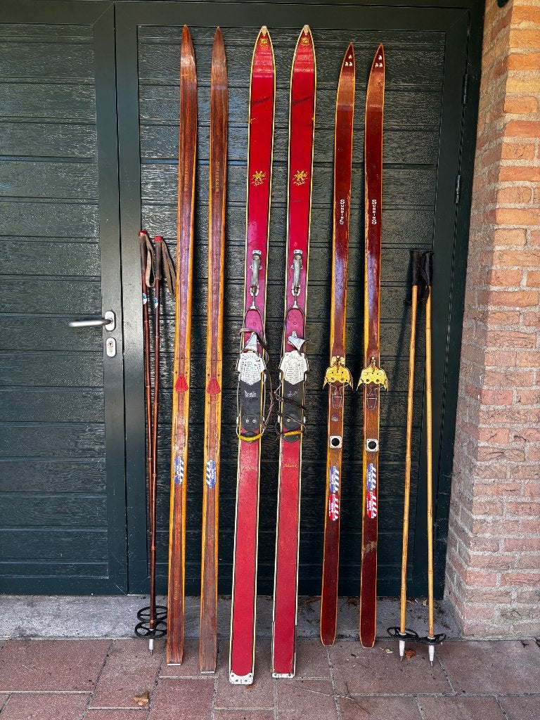 Vintage houten ski’s, Ophalen, Gebruikt, Hout, Vintage