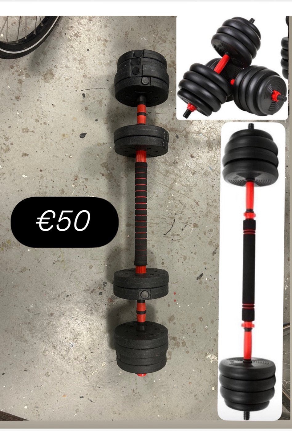 Halter dumbells set verstelbare €50, Ophalen, Zo goed als nieuw, Dumbbell