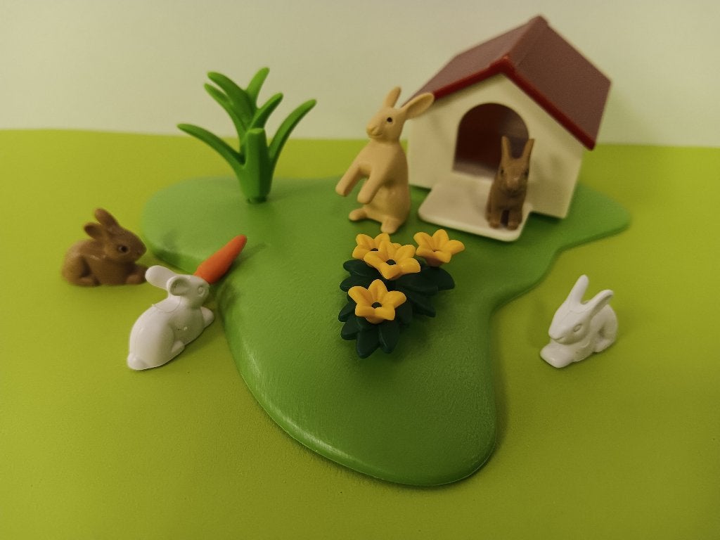 Playmobil Dieren Deco Konijnen Poppetjes Onderdelen 2,50, Verzenden, Gebruikt, Complete set