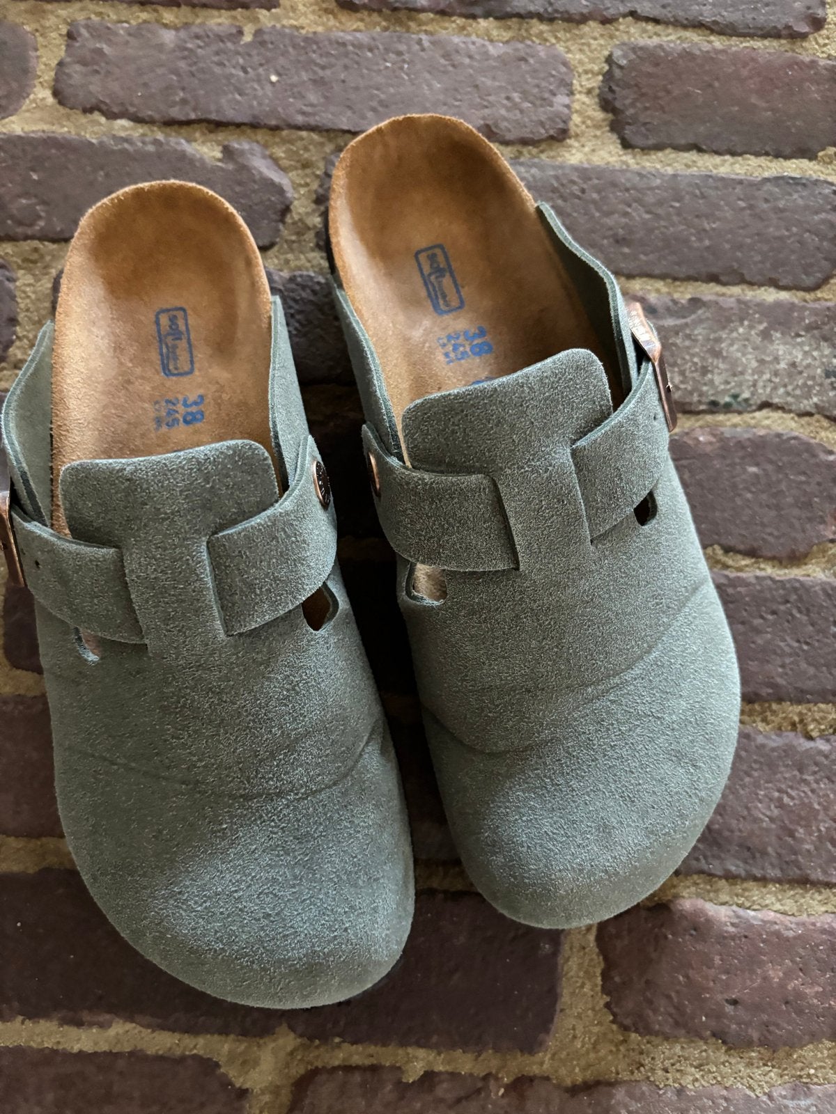 Birkenstock Boston Clogs - Zo goed als nieuw, Instappers, Ophalen of Verzenden, Zo goed als nieuw, Groen