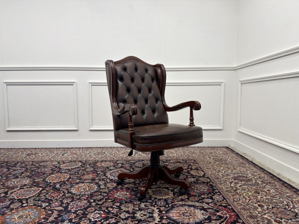 Klassiek Engels Chesterfield Bureaustoel, Ophalen