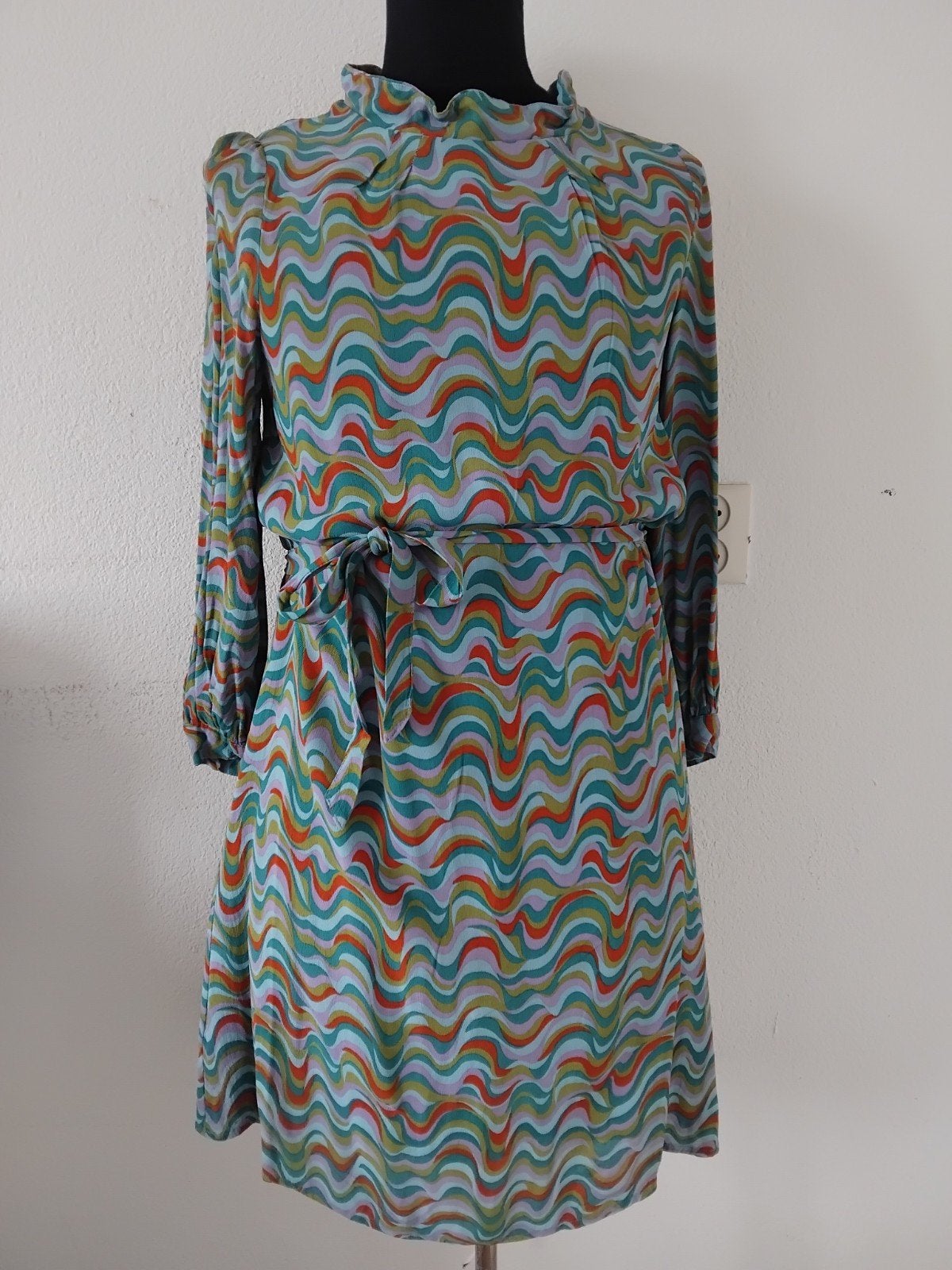King Louie jurk met retro print, maat 38, Kleding | Dames, Maat 38/40 (M), Meerkleurig, Ophalen of Verzenden, Zo goed als nieuw
