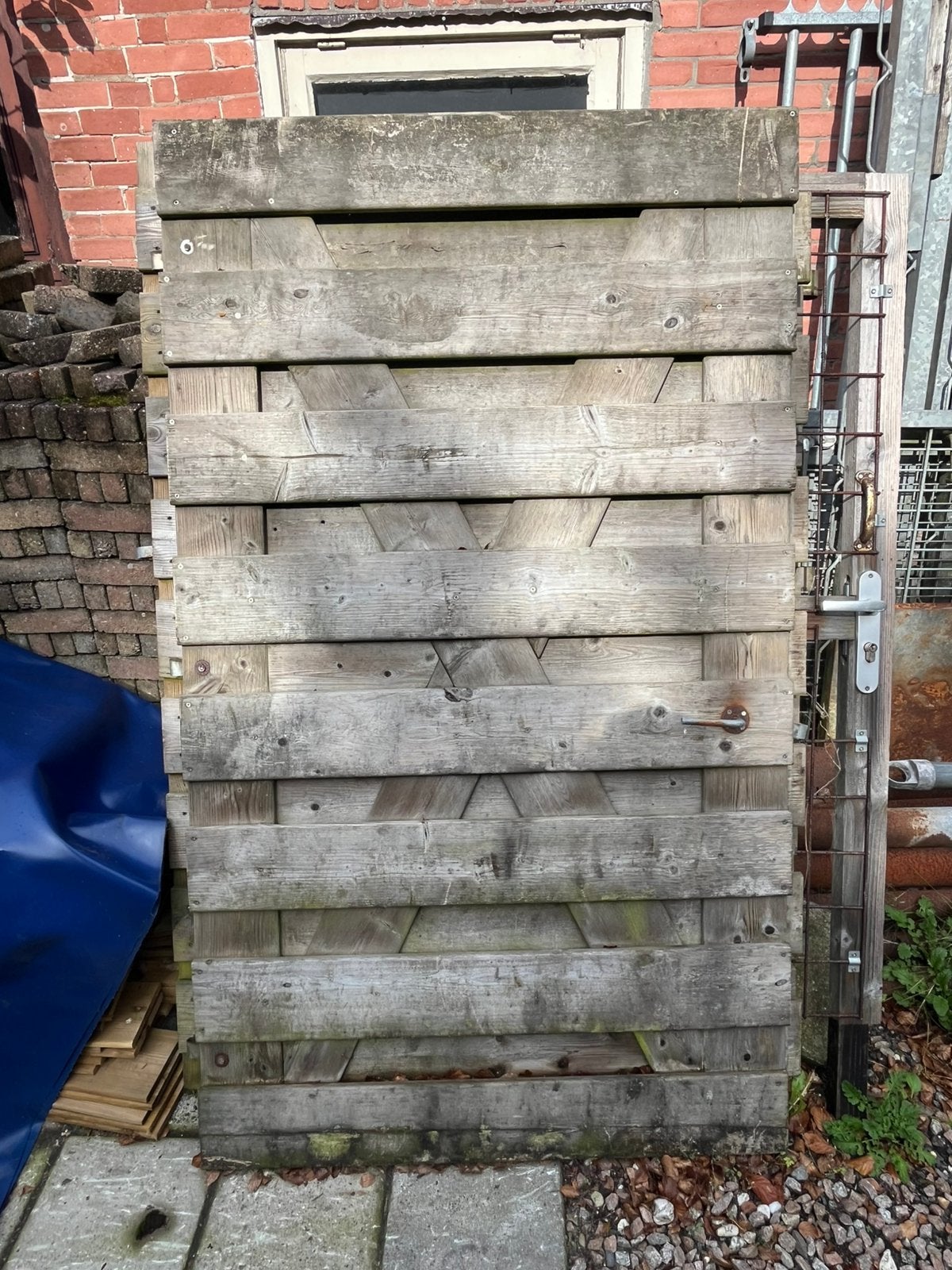 Tuindeur Douglas compleet, Ophalen, 1 tot 2 meter, Minder dan 3 meter, Zo goed als nieuw
