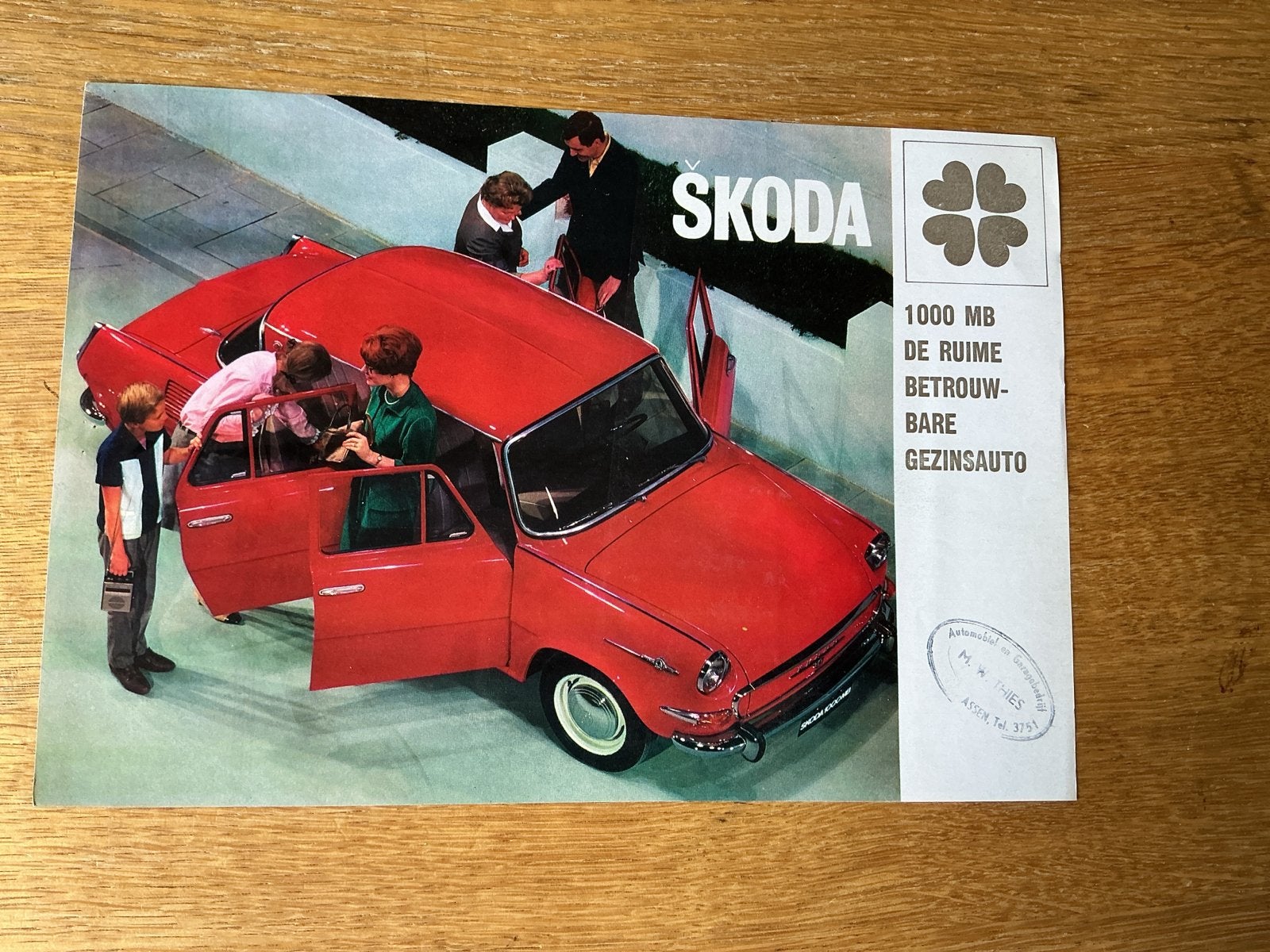 Originele Skoda 1000 MB leaflet uit  de jaren '60, Ophalen of Verzenden, Zo goed als nieuw, Overige merken