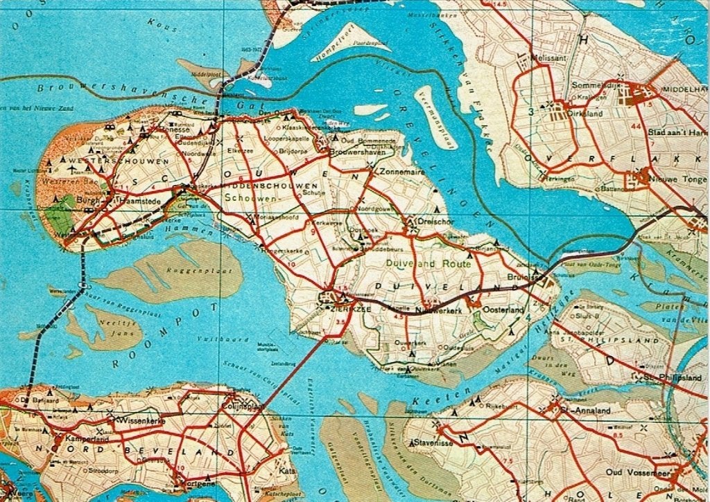 Schouwen Duiveland, Ophalen of Verzenden, 1960 tot 1980, Ongelopen, Zeeland