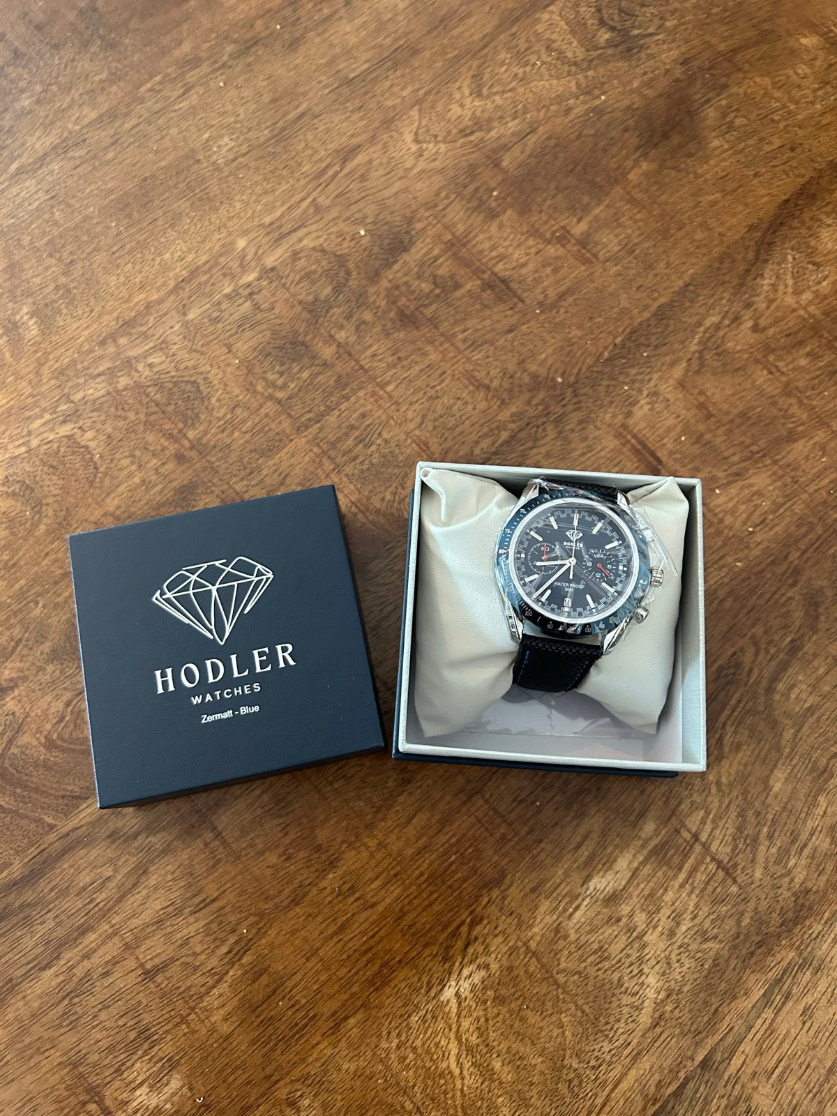 HODLER Zermatt - Blue horloge - Gloednieuw in doos, Leer, Staal, Polshorloge, Nieuw