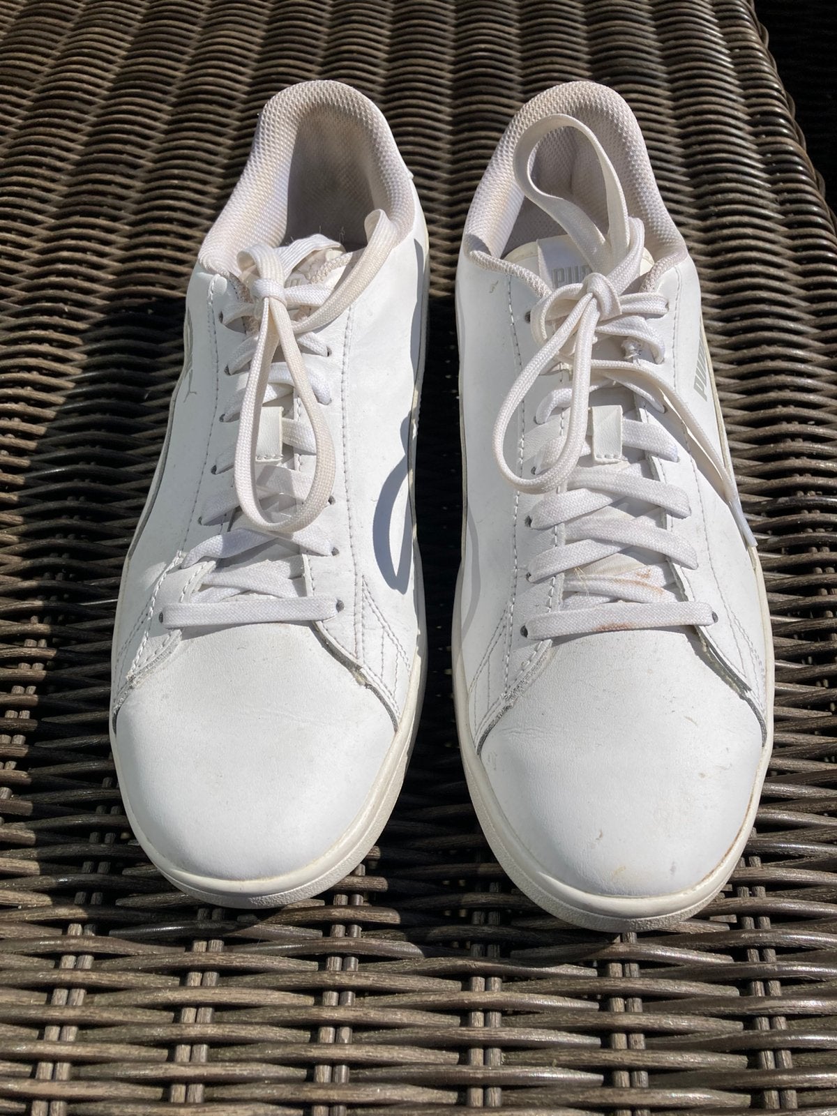 PUMA CLASSIC, wit leder, maat 46, Ophalen of Verzenden, Zo goed als nieuw, Wit