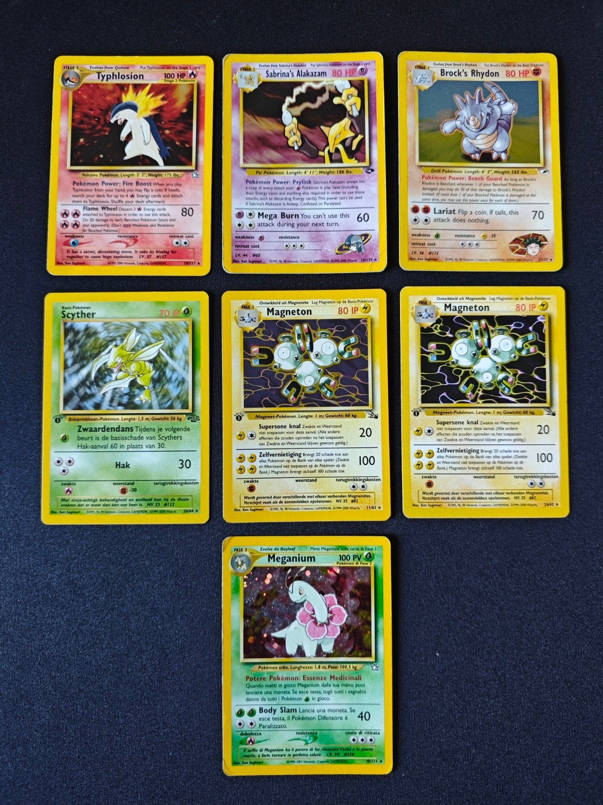 Verzameling oude hits pokemon jungle, fossil, neogenesis etc, Ophalen of Verzenden, Gebruikt, Meerdere kaarten, Foil