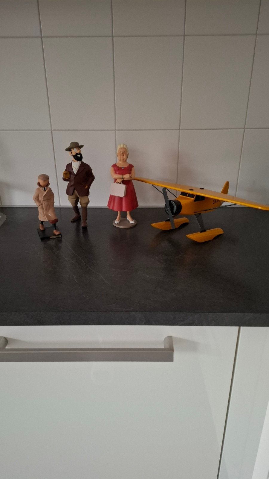Kuifje ,Haddock, Bianca Castafiore,vliegtuig,+2 schilderijen, Ophalen of Verzenden, Zo goed als nieuw, Overige typen