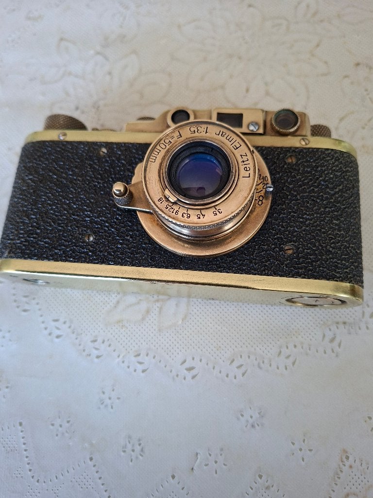 LEICA D.R.P. ERNST LEITZ WETZLAR  camera 1930 KOPER, Ophalen of Verzenden, Gebruikt, Compact, Leica