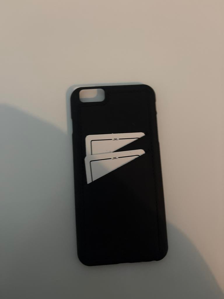 Zwart iPhone hoesje met pasjeshouder, Telecommunicatie, Mobiele telefoons | Hoesjes en Frontjes | Apple iPhone, Overige merken