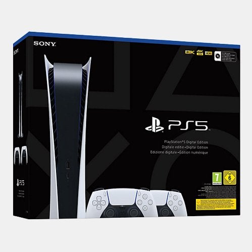 PS5 Digital Edition + 2 controllers, Spelcomputers en Games, Ophalen, Refurbished, Playstation 5 Digital