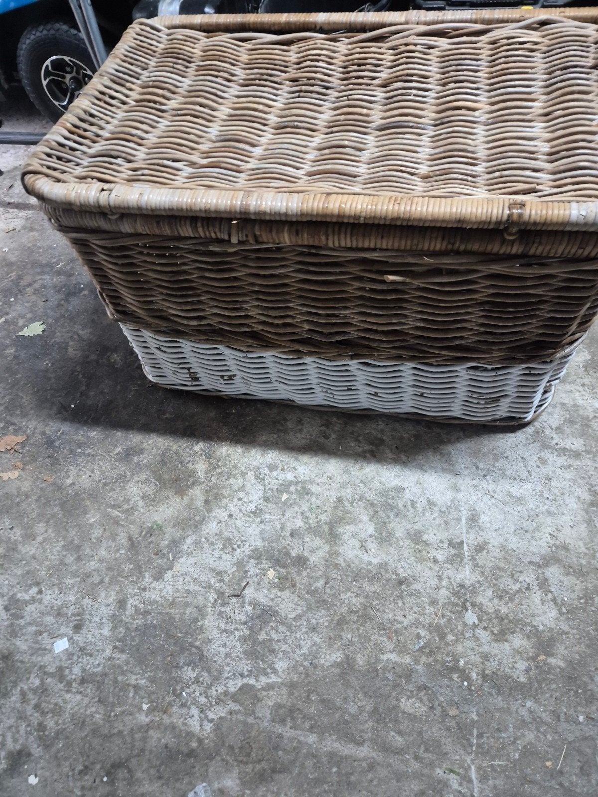 Grote rieten  mand, Huis en Inrichting, Woonaccessoires | Schalen en Manden, Ophalen of Verzenden, Gebruikt, Rechthoekig, Riet