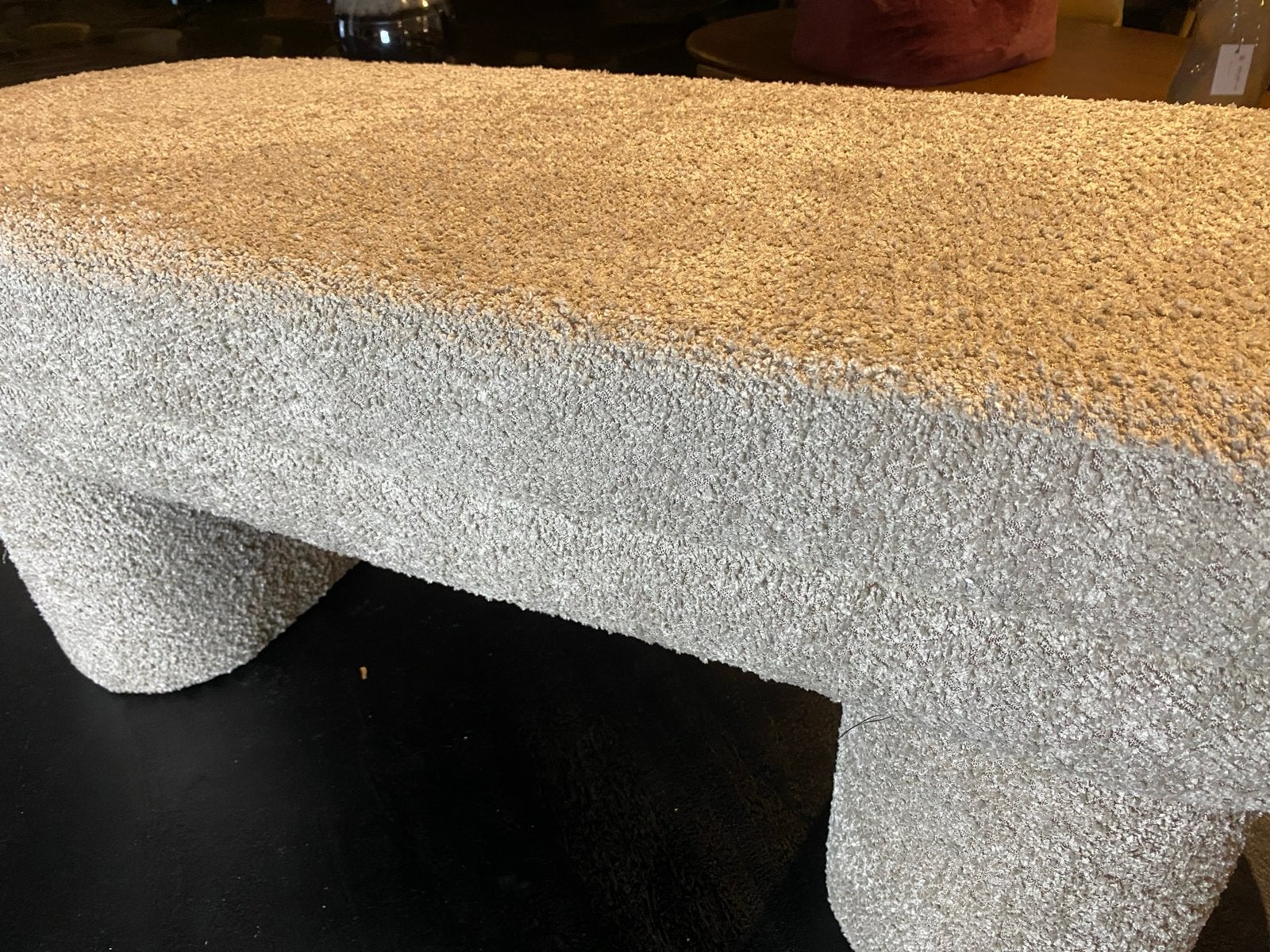 Eetkamerbankje Poef 120 cm Beige, Ophalen, Nieuw, Minder dan 50 cm, 100 tot 125 cm