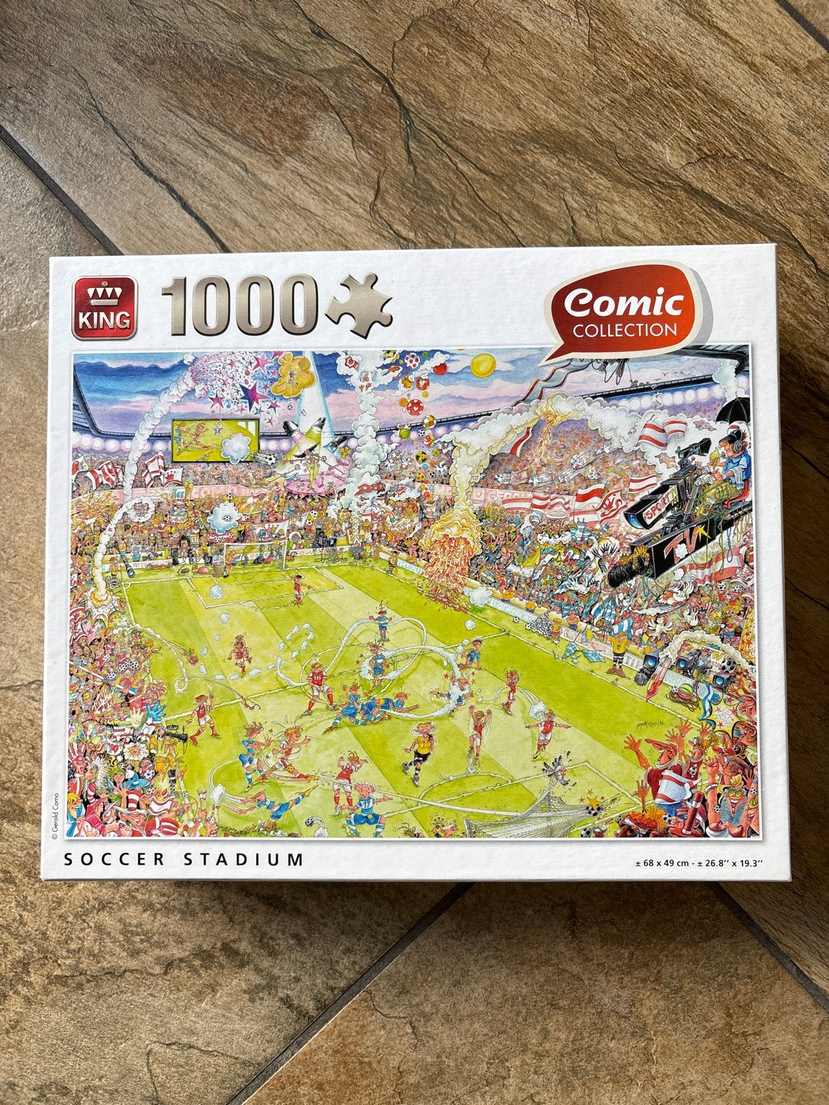King Comic Collection Legpuzzel - Soccer Stadium 1000 stukje, Hobby en Vrije tijd, Ophalen of Verzenden, 500 t/m 1500 stukjes