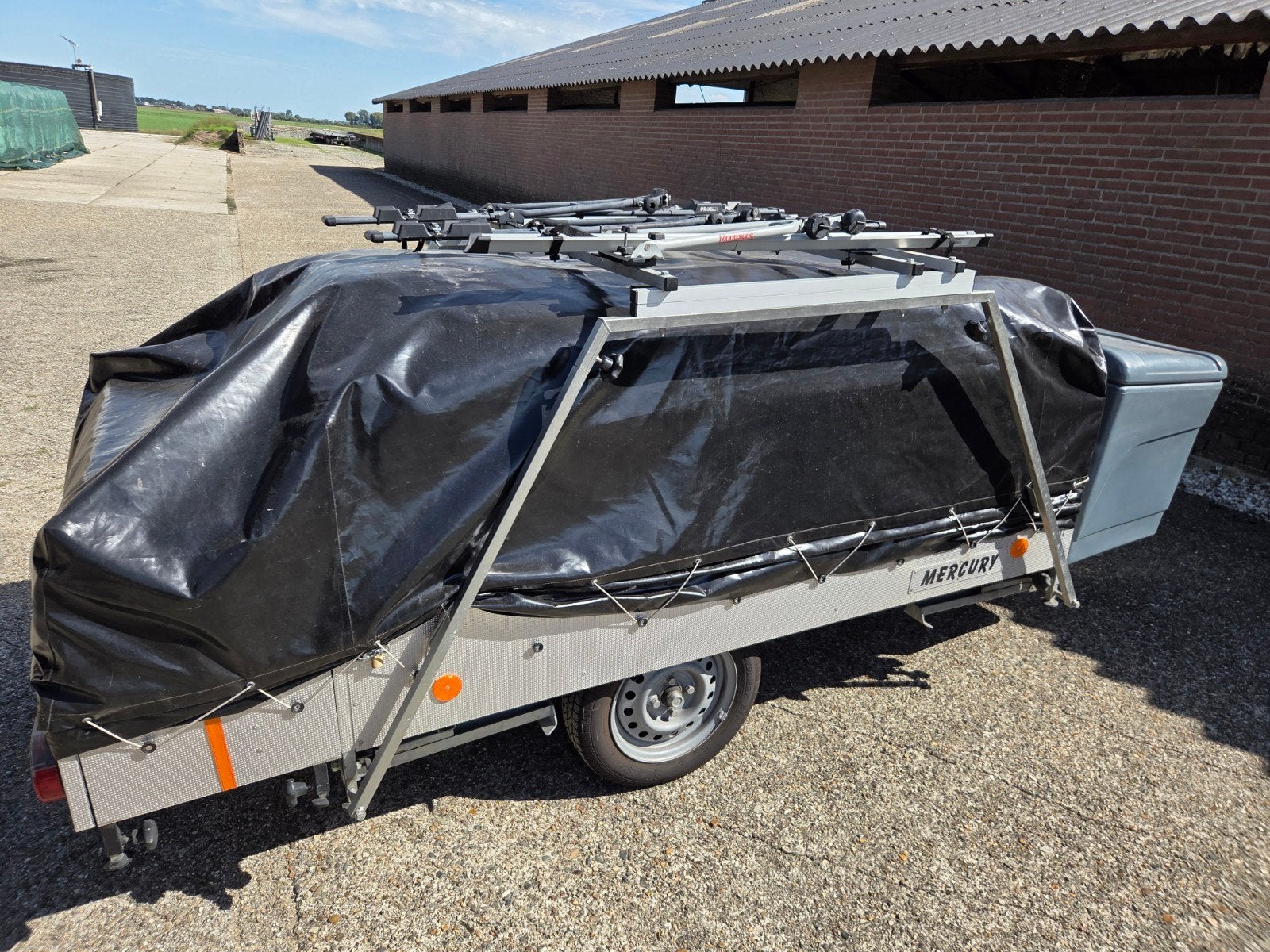 Cabanon mercury vouwwagen met bermkeuken, Caravans en Kamperen, Ophalen, Beige, Cabanon, Aanwezig