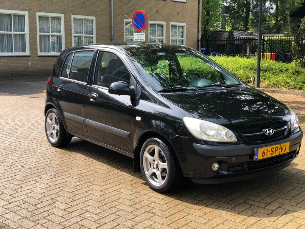 Hyundai Getz 1.4 5DRS 2006 Zwart, Voorwielaandrijving, 40 €/maand, Zwart, 4 cilinders