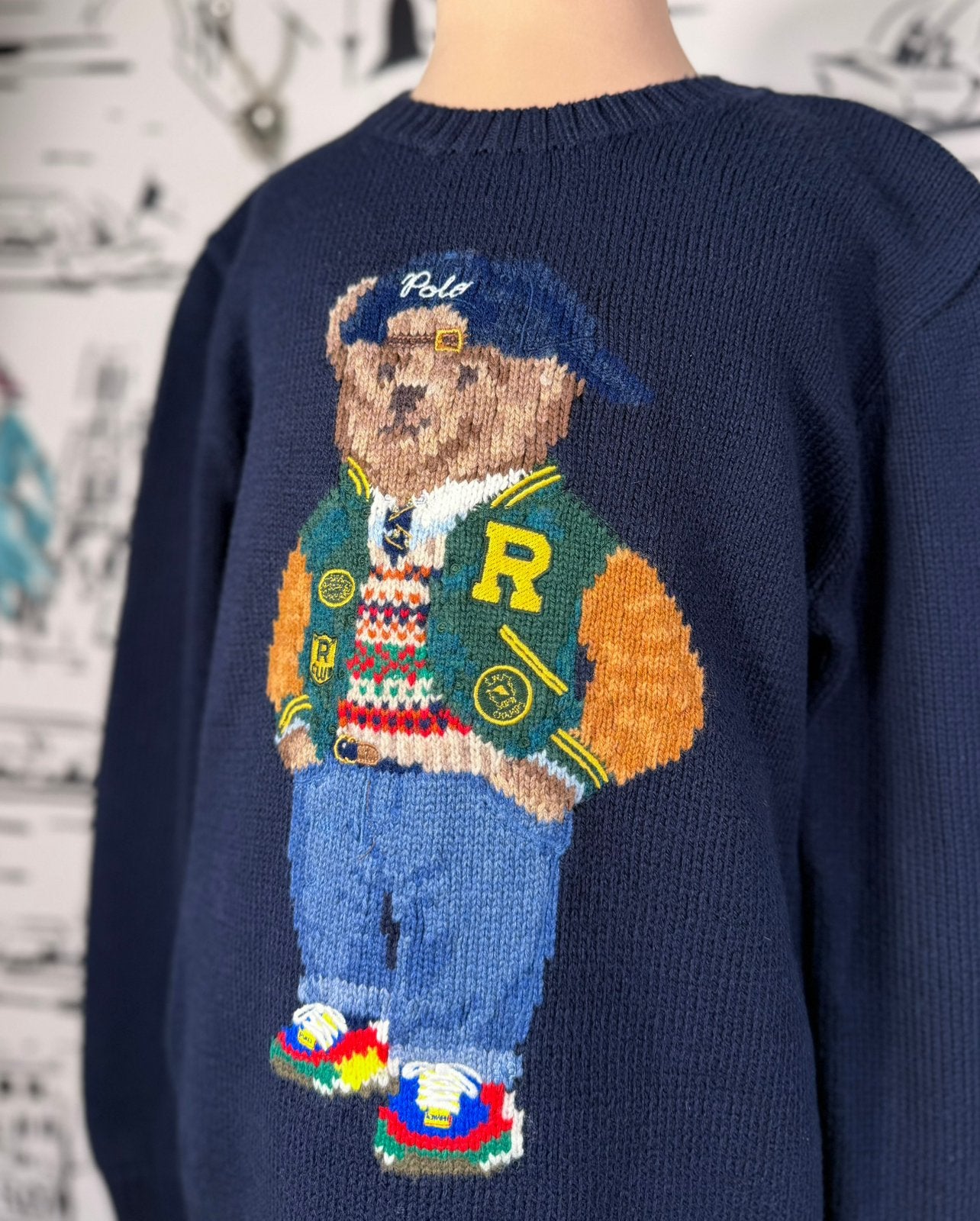 Ralph Lauren jongens trui met beer maat 10-12 (260 euro), Verzenden, Trui of Vest, Zo goed als nieuw, Ralph Lauren