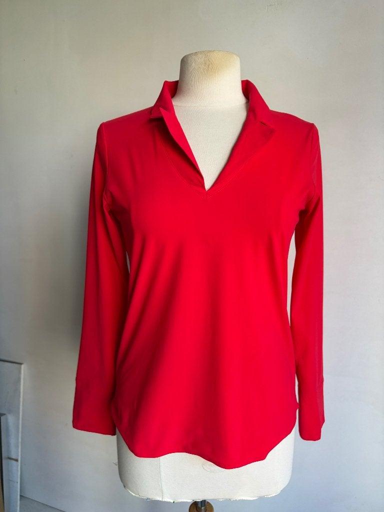 studio anneloes top maat s rood travelstof, Kleding | Dames, Studio Anneloes, Verzenden, Nieuw, Lange mouw