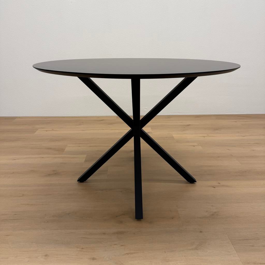 Ronde eettafel HPL 110cm - Direct Leverbaar, Rond, Ophalen of Verzenden, Zo goed als nieuw, Info@betaalbaar-design.nl