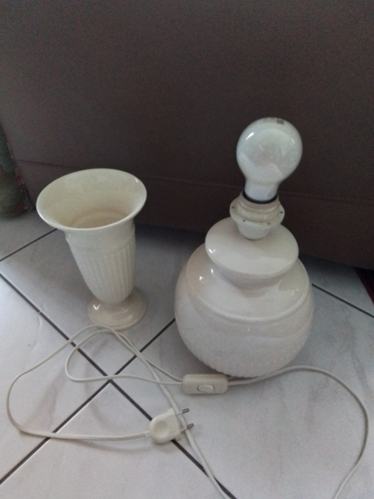 Tafel bollamp en vaas Wedgwood, Ophalen of Verzenden, Zo goed als nieuw