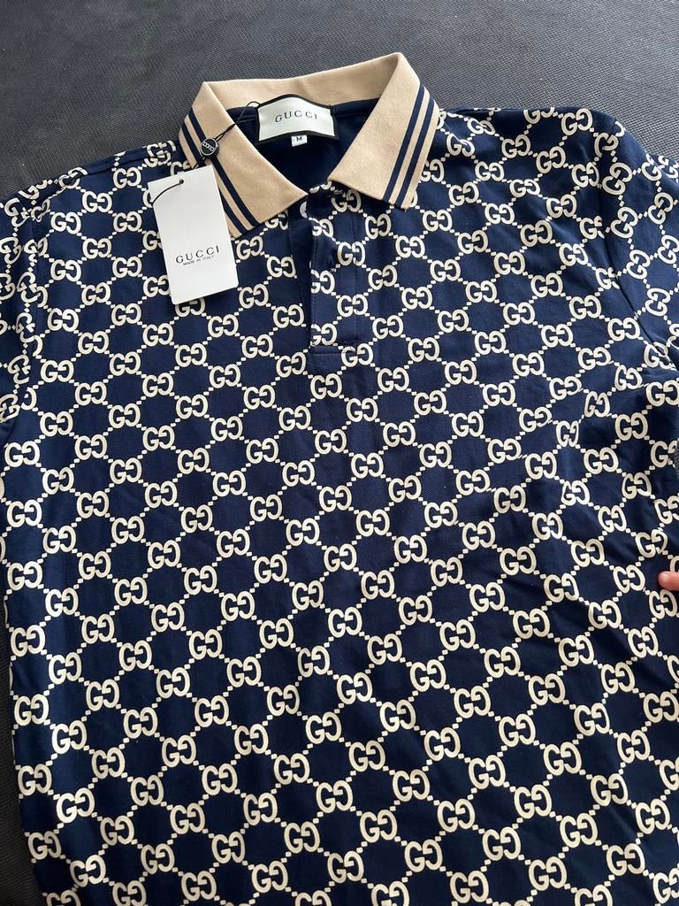 Gucci Polo T-shirt - Nieuw met etiket, Kleding | Heren, Ophalen of Verzenden, Nieuw, Maat 48/50 (M), Blauw