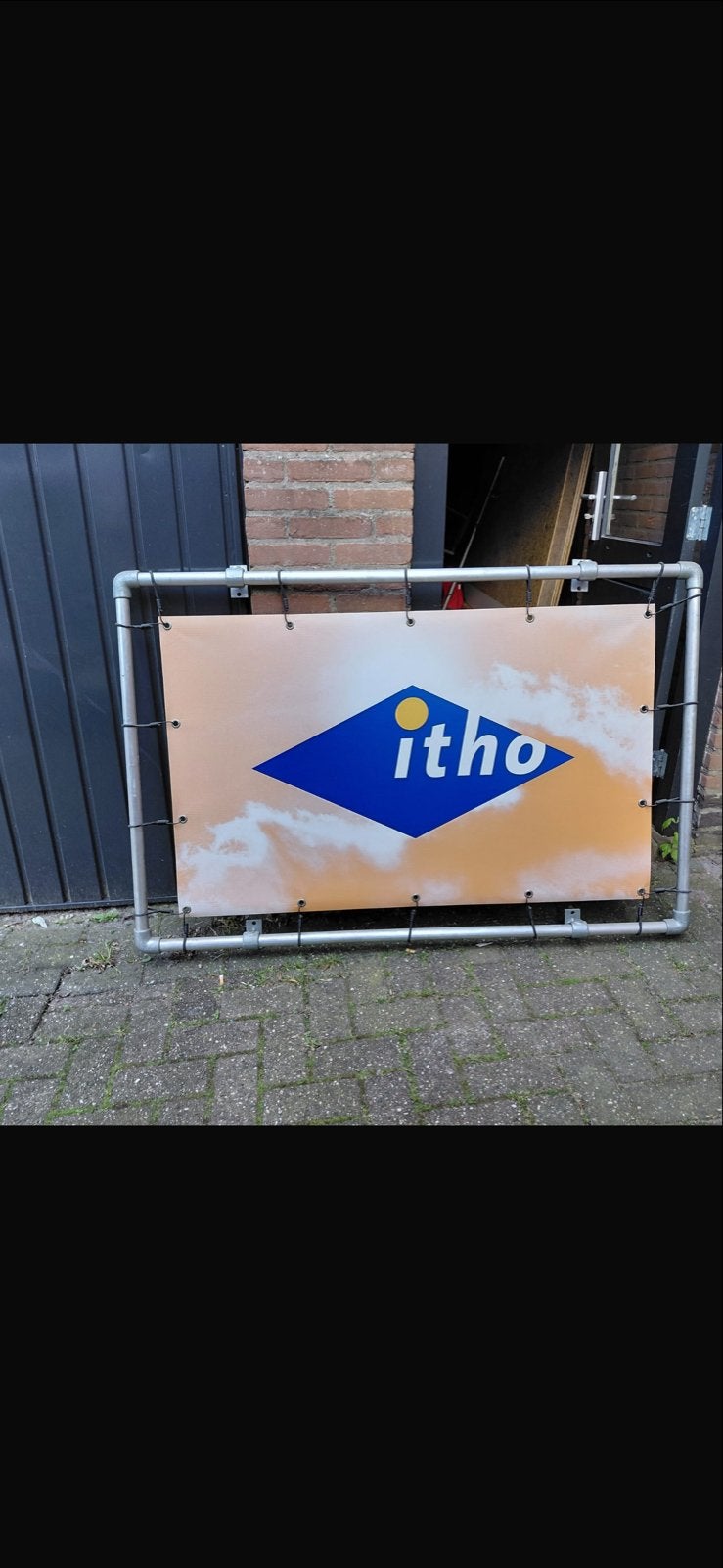reclamebord / spandoek met frame 25 stuks, Ophalen