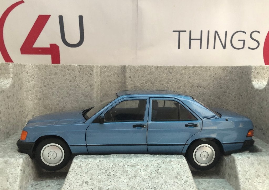 Norev 1:18 Mercedes-Benz 190E W201 1982-1988 blauw metallic, Ophalen of Verzenden, Nieuw, Auto, Norev